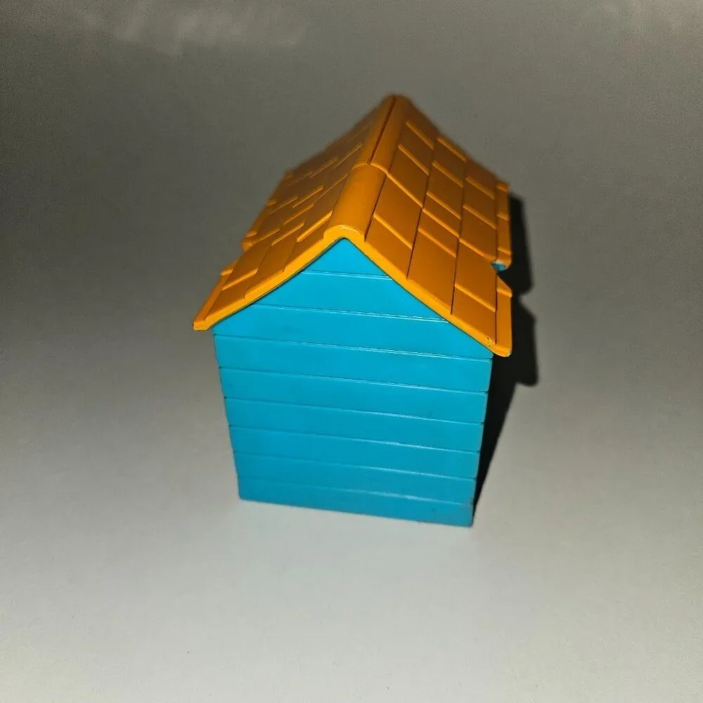 Polly Pocket Pet Pals Folding Dog House Origin 2001 Toy Food Bowl Basket READ